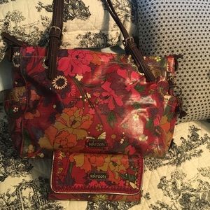 Sak roots purse with matching wallet